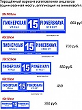 Номерные знаки на дом (аншлаги)